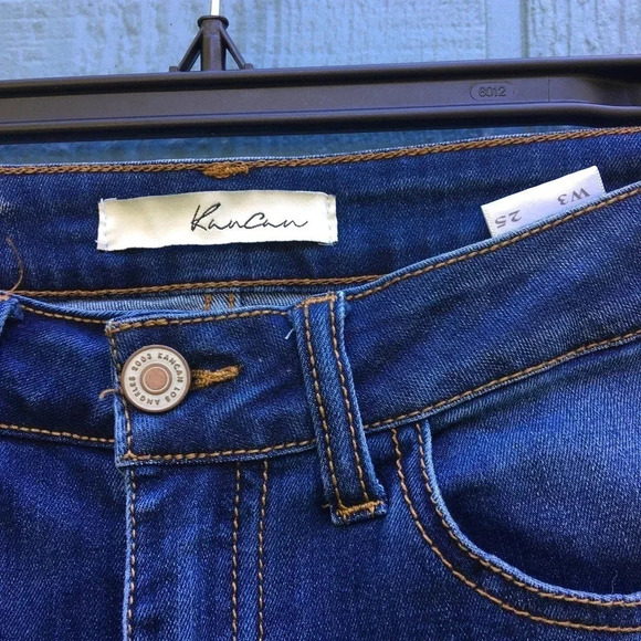 KanCan Women's Size 25 Dark Washed Blue Lola Mid Rise Skinny Jeans - Picture 4 of 6